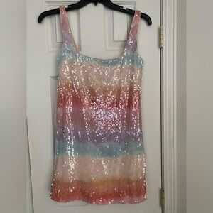 Gianni Bini x DANJNIJO Ombré Sequin Mini Dress